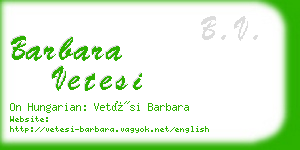 barbara vetesi business card